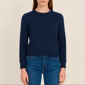 Polo Ralph Lauren 100% Cashmere Sweater Navy Blue XS Women’s Pullover Crewneck